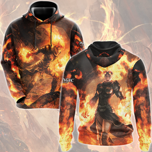 Magic: The Gathering Chandra Nalaar Video Game All Over Printed T-shirt Tank Top Zip Hoodie Pullover Hoodie Hawaiian Shirt Beach Shorts Joggers Hoodie S 