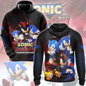 Sonic X Shadow Generations Video Game All Over Printed T-shirt Tank Top Zip Hoodie Pullover Hoodie Hawaiian Shirt Beach Shorts Joggers Hoodie S 