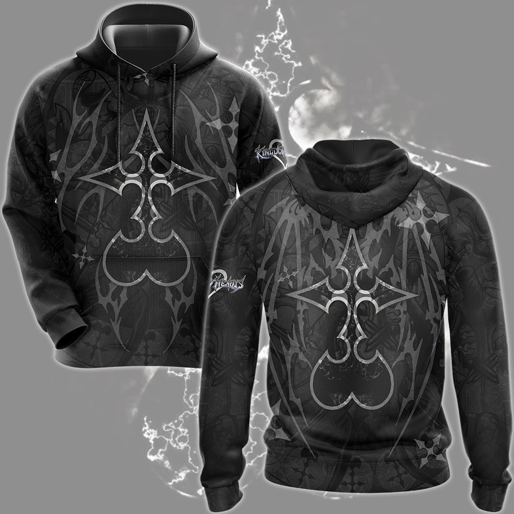 Kingdom Hearts Symbols The Nobody Sigil Video Game All Over Printed T-shirt Tank Top Zip Hoodie Pullover Hoodie Hawaiian Shirt Beach Shorts Joggers