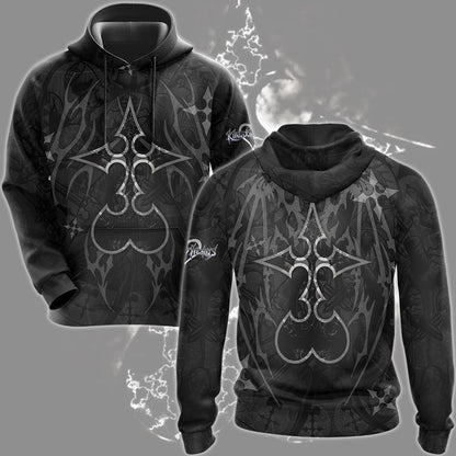 Kingdom Hearts Symbols The Nobody Sigil Video Game All Over Printed T-shirt Tank Top Zip Hoodie Pullover Hoodie Hawaiian Shirt Beach Shorts Joggers