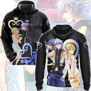 Kingdom Hearts Riku and Namine Video Game All Over Printed T-shirt Tank Top Zip Hoodie Pullover Hoodie Hawaiian Shirt Beach Shorts Joggers Hoodie S