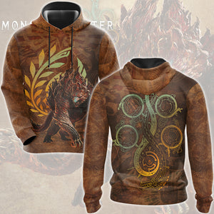 Monster Hunter Wilds Video Game All Over Printed T-shirt Tank Top Zip Hoodie Pullover Hoodie Hawaiian Shirt Beach Shorts Joggers Hoodie S