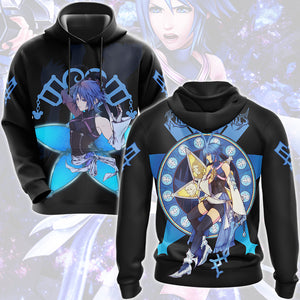 Kingdom Hearts Aqua Video Game All Over Printed T-shirt Tank Top Zip Hoodie Pullover Hoodie Hawaiian Shirt Beach Shorts Joggers Hoodie S