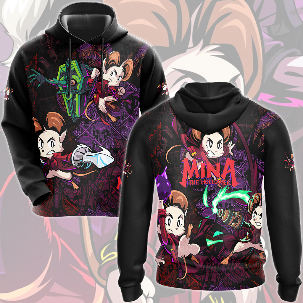 Mina the Hollower Video Game All Over Printed T-shirt Tank Top Zip Hoodie Pullover Hoodie Hawaiian Shirt Beach Shorts Joggers Hoodie