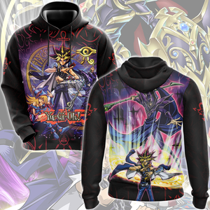 Yu-Gi-Oh! Dark Magician Video Game All Over Printed T-shirt Tank Top Zip Hoodie Pullover Hoodie Hawaiian Shirt Beach Shorts Joggers Hoodie S 