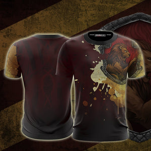 The Gryffindor Lion Hogwarts Harry Potter Unisex 3D T-shirt T-shirt S 