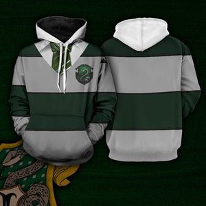 Striped Slytherin Harry Potter New Unisex 3D T-shirt Hoodie S 