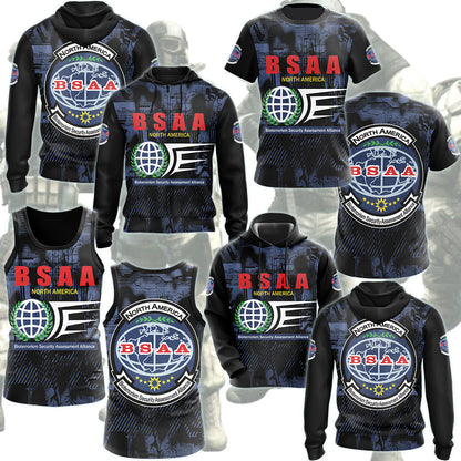 Resident Evil Bioterrorism Security Assessment Alliance (B.S.A.A.) Video Game All Over Printed T-shirt Tank Top Zip Hoodie Pullover Hoodie Hawaiian Shirt Beach Shorts Joggers