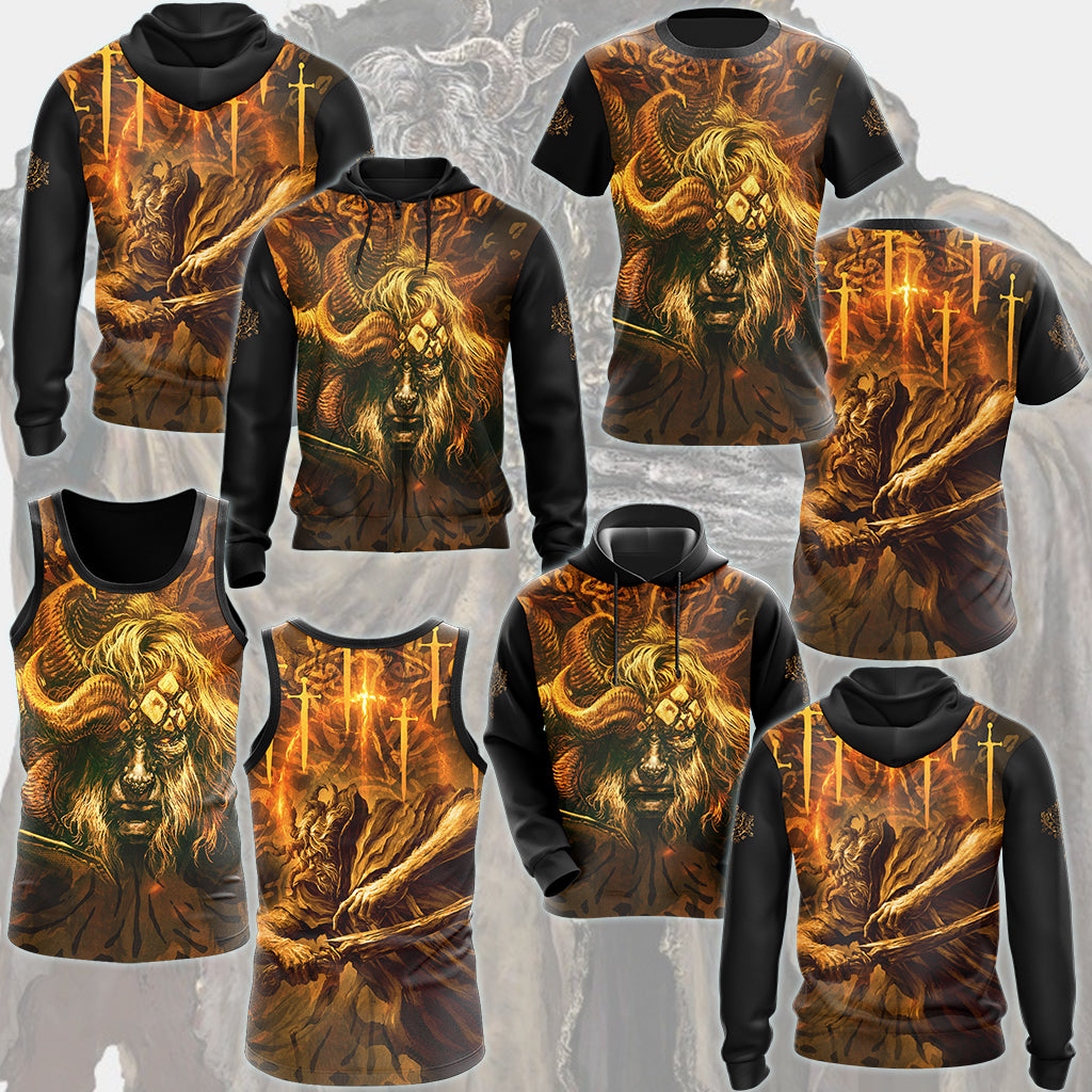 Elden Ring Morgott the Omen King Video Game All Over Printed T-shirt Tank Top Zip Hoodie Pullover Hoodie Hawaiian Shirt Beach Shorts Joggers