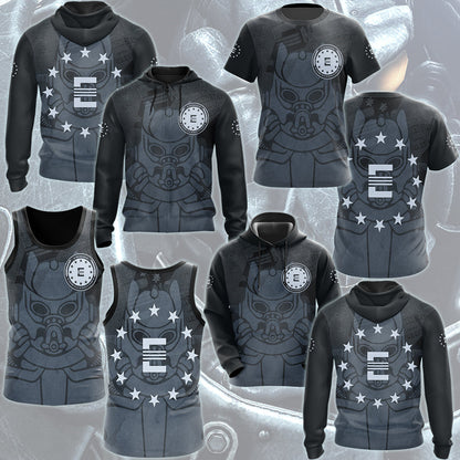 Fallout The Enclave Video Game All Over Printed T-shirt Tank Top Zip Hoodie Pullover Hoodie Hawaiian Shirt Beach Shorts Joggers