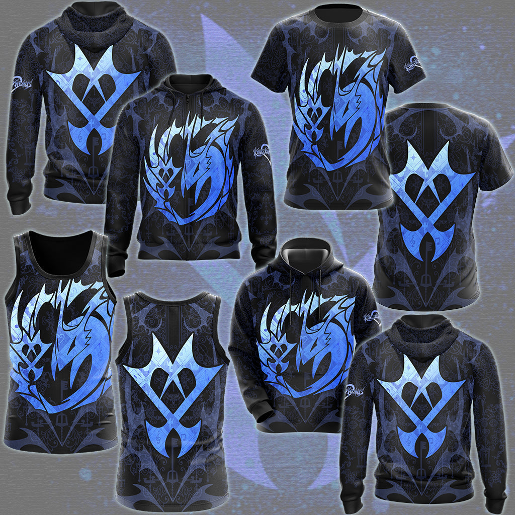 Kingdom Hearts Symbols The Unversed Emblem Video Game All Over Printed T-shirt Tank Top Zip Hoodie Pullover Hoodie Hawaiian Shirt Beach Shorts Joggers