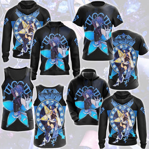 Kingdom Hearts Aqua Video Game All Over Printed T-shirt Tank Top Zip Hoodie Pullover Hoodie Hawaiian Shirt Beach Shorts Joggers