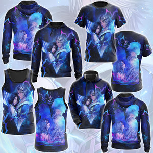 Final Fantasy Tidus & Yuna Video Game All Over Printed T-shirt Tank Top Zip Hoodie Pullover Hoodie Hawaiian Shirt Beach Shorts Joggers