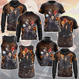 Kingdom Hearts Roxas, Axel and Xion (Sea-salt Ice Cream trio) Video Game All Over Printed T-shirt Tank Top Zip Hoodie Pullover Hoodie Hawaiian Shirt Beach Shorts Joggers