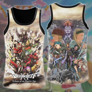 Dragon Quest XI: Echoes of an Elusive Age Video Game All Over Printed T-shirt Tank Top Zip Hoodie Pullover Hoodie Hawaiian Shirt Beach Shorts Joggers Tank Top S 