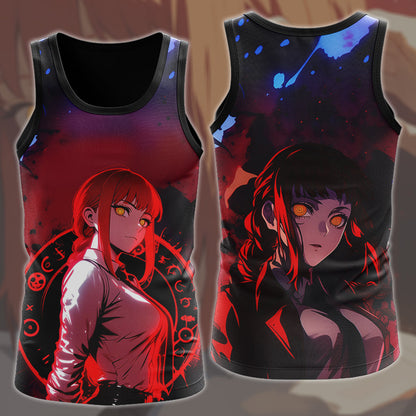 Chainsaw Man Makima Anime Manga All Over Printed T-shirt Tank Top Zip Hoodie Pullover Hoodie Hawaiian Shirt Beach Shorts Joggers Tank Top