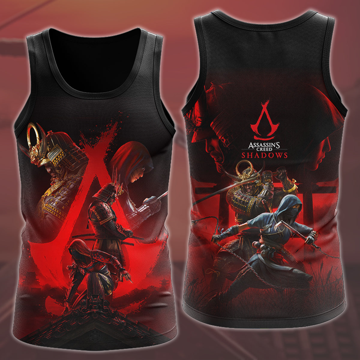 Assassin's Creed Shadows Video Game All Over Printed T-shirt Tank Top Zip Hoodie Pullover Hoodie Hawaiian Shirt Beach Shorts Joggers