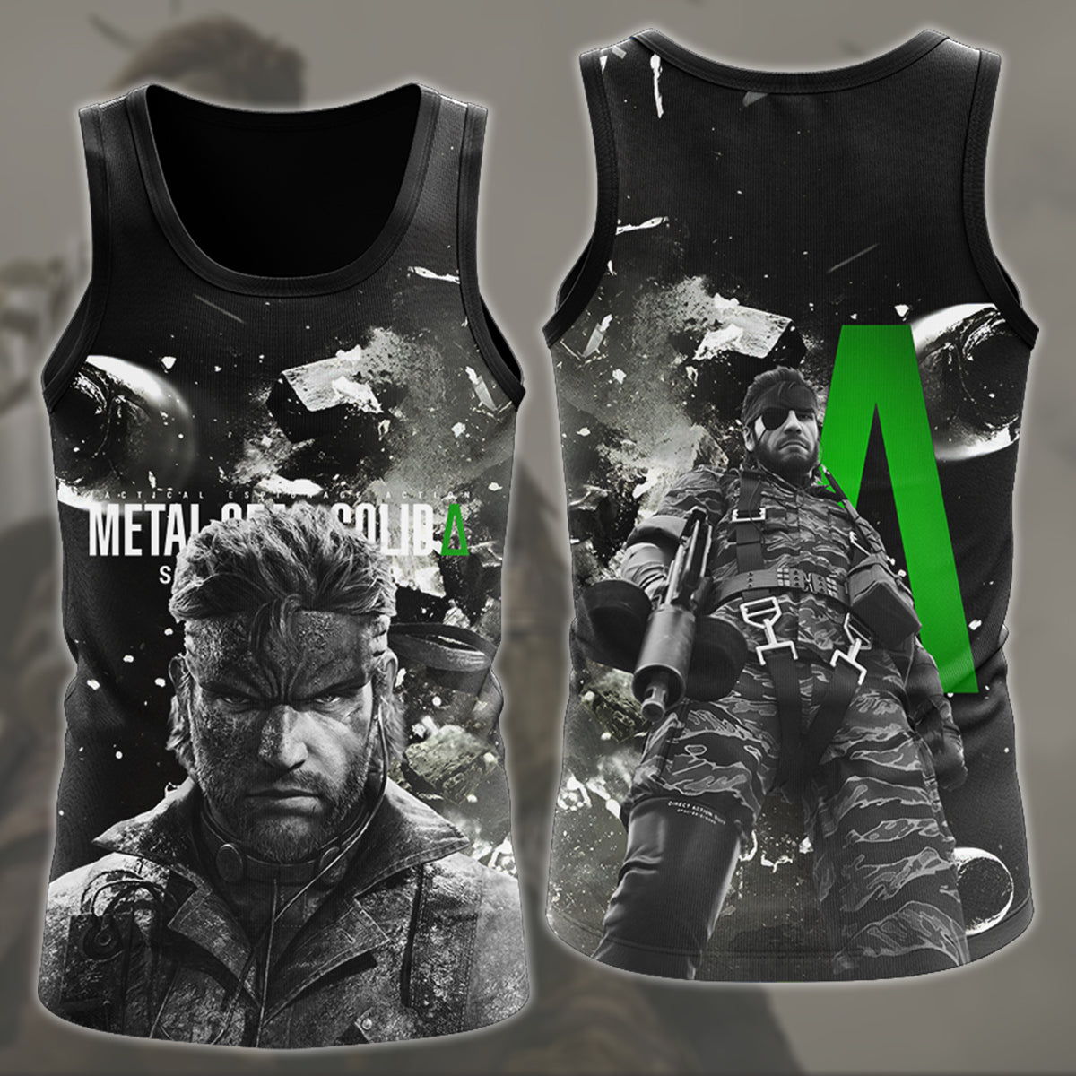 Metal Gear Solid: Snake Eater Video Game All Over Printed T-shirt Tank Top Zip Hoodie Pullover Hoodie Hawaiian Shirt Beach Shorts Joggers