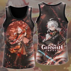 Genshin Impact Kaedehara Kazuha Video Game All Over Printed T-shirt Tank Top Zip Hoodie Pullover Hoodie Hawaiian Shirt Beach Shorts Joggers Tank Top S 