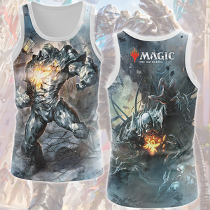 Magic: The Gathering Karn The Silver Golem Video Game All Over Printed T-shirt Tank Top Zip Hoodie Pullover Hoodie Hawaiian Shirt Beach Shorts Joggers Tank Top S 