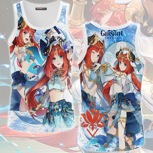 Genshin Impact Nilou Video Game All Over Printed T-shirt Tank Top Zip Hoodie Pullover Hoodie Hawaiian Shirt Beach Shorts Joggers Tank Top S 