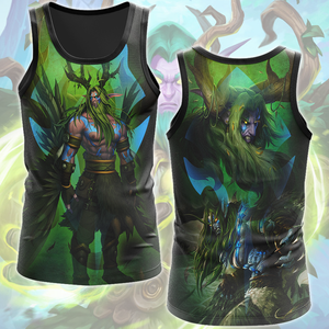 World Of Warcraft Malfurion Stormrage Video Game All Over Printed T-shirt Tank Top Zip Hoodie Pullover Hoodie Hawaiian Shirt Beach Shorts Joggers Tank Top S