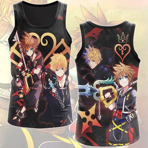 Kingdom Hearts Sora and Roxas Video Game All Over Printed T-shirt Tank Top Zip Hoodie Pullover Hoodie Hawaiian Shirt Beach Shorts Joggers Tank Top S