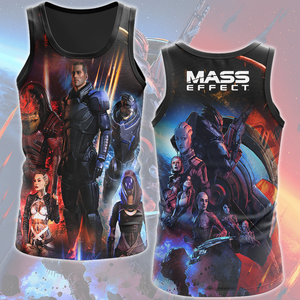 Mass Effect Legendary Edition Video Game All Over Printed T-shirt Tank Top Zip Hoodie Pullover Hoodie Hawaiian Shirt Beach Shorts Joggers Tank Top S 