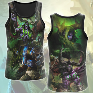 World Of Warcraft Stormrage Brothers - Illidan Stormrage, Malfurion Stormrage Video Game All Over Printed T-shirt Tank Top Zip Hoodie Pullover Hoodie Hawaiian Shirt Beach Shorts Joggers Tank Top S