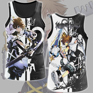 Kingdom Hearts Sora Video Game All Over Printed T-shirt Tank Top Zip Hoodie Pullover Hoodie Hawaiian Shirt Beach Shorts Joggers Tank Top S