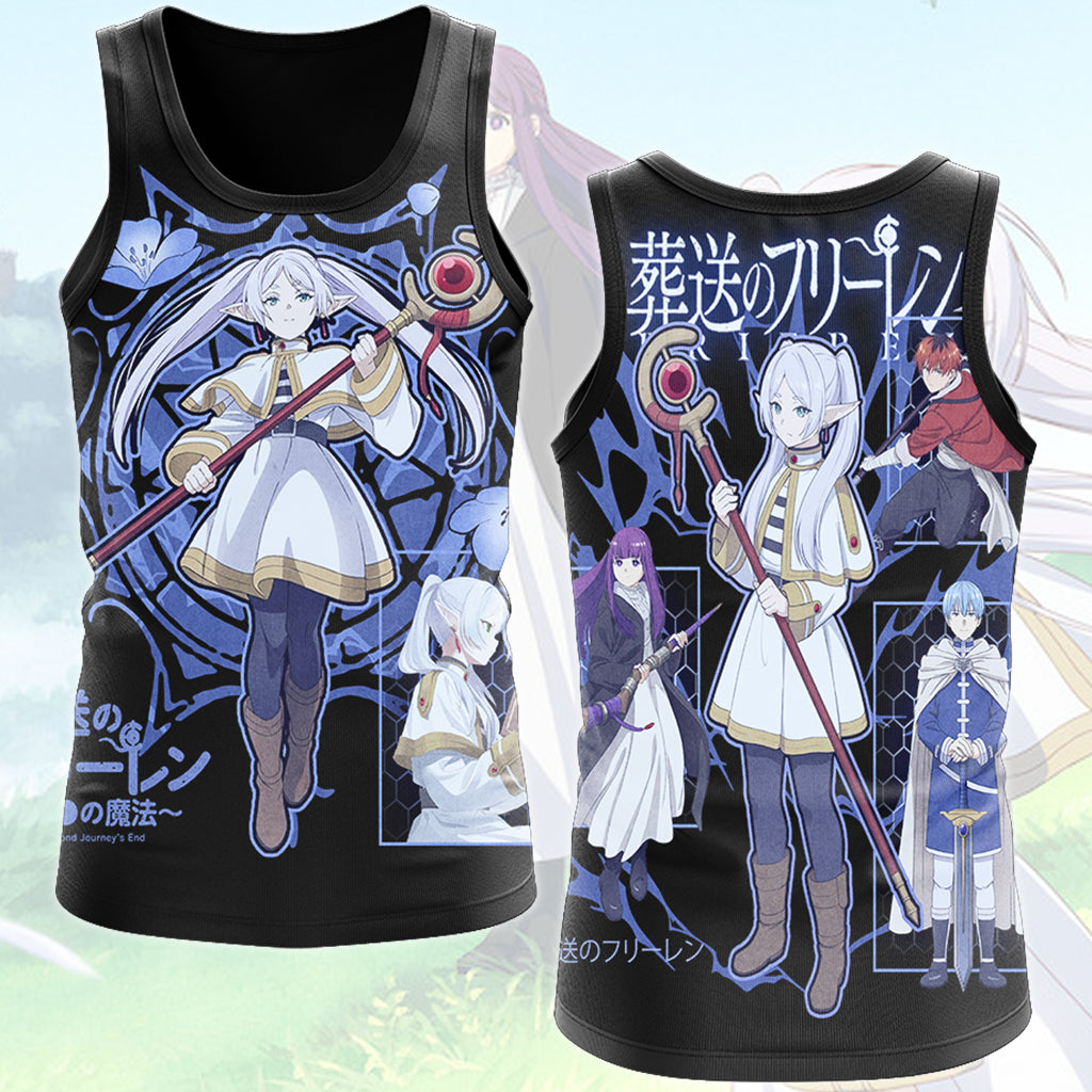 Frieren Anime Manga All Over Printed T-shirt Tank Top Zip Hoodie Pullover Hoodie Hawaiian Shirt Beach Shorts Joggers Tank Top
