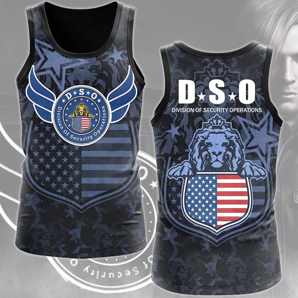 Resident Evil Division of Security Operations (D.S.O.) Video Game All Over Printed T-shirt Tank Top Zip Hoodie Pullover Hoodie Hawaiian Shirt Beach Shorts Joggers Tank Top