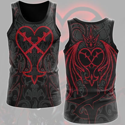 Kingdom Hearts Symbols The Heartless Emblem Video Game All Over Printed T-shirt Tank Top Zip Hoodie Pullover Hoodie Hawaiian Shirt Beach Shorts Joggers