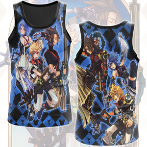 Kingdom Hearts Terra, Ventus and Aqua (Wayfinder trio) Video Game All Over Printed T-shirt Tank Top Zip Hoodie Pullover Hoodie Hawaiian Shirt Beach Shorts Joggers Tank Top S