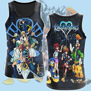 Kingdom Hearts Characters Video Game All Over Printed T-shirt Tank Top Zip Hoodie Pullover Hoodie Hawaiian Shirt Beach Shorts Joggers Tank Top S