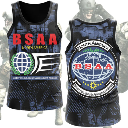 Resident Evil Bioterrorism Security Assessment Alliance (B.S.A.A.) Video Game All Over Printed T-shirt Tank Top Zip Hoodie Pullover Hoodie Hawaiian Shirt Beach Shorts Joggers Tank Top
