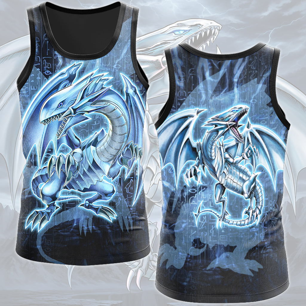 Yu-gi-oh! Blue-Eyes White Dragon Video Game All Over Printed T-shirt Tank Top Zip Hoodie Pullover Hoodie Hawaiian Shirt Beach Shorts Joggers