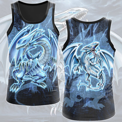 Yu-gi-oh! Blue-Eyes White Dragon Video Game All Over Printed T-shirt Tank Top Zip Hoodie Pullover Hoodie Hawaiian Shirt Beach Shorts Joggers