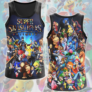 Super Smash Bros. Ultimate Video Game All Over Printed T-shirt Tank Top Zip Hoodie Pullover Hoodie Hawaiian Shirt Beach Shorts Joggers Tank Top S