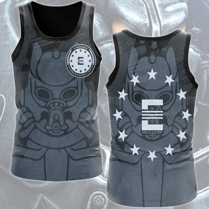 Fallout The Enclave Video Game All Over Printed T-shirt Tank Top Zip Hoodie Pullover Hoodie Hawaiian Shirt Beach Shorts Joggers Tank Top