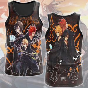 Kingdom Hearts Roxas, Axel and Xion (Sea-salt Ice Cream trio) Video Game All Over Printed T-shirt Tank Top Zip Hoodie Pullover Hoodie Hawaiian Shirt Beach Shorts Joggers Tank Top S