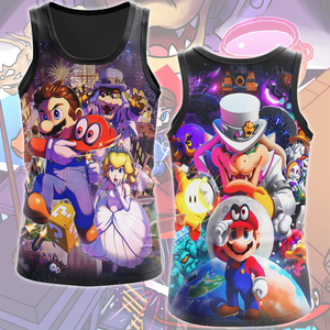 Super Mario Odyssey Video Game All Over Printed T-shirt Tank Top Zip Hoodie Pullover Hoodie Hawaiian Shirt Beach Shorts Joggers Tank Top S 