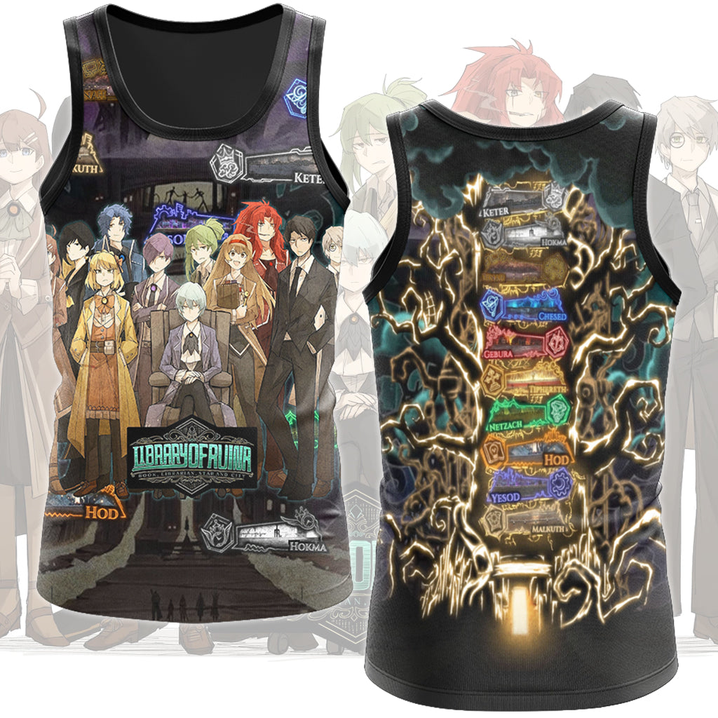 Library of Ruina Floor Symbols and Librarians Video Game All Over Printed T-shirt Tank Top Zip Hoodie Pullover Hoodie Hawaiian Shirt Beach Shorts Joggers Tank Top