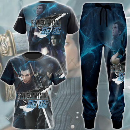 Final Fantasy VII Rebirth Zack Fair Video Game All Over Printed T-shirt Tank Top Zip Hoodie Pullover Hoodie Hawaiian Shirt Beach Shorts Joggers   
