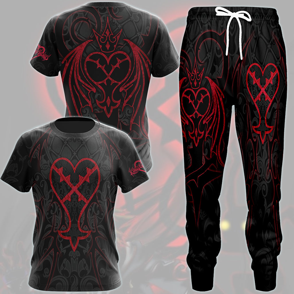 Kingdom Hearts Symbols The Heartless Emblem Video Game All Over Printed T-shirt Tank Top Zip Hoodie Pullover Hoodie Hawaiian Shirt Beach Shorts Joggers