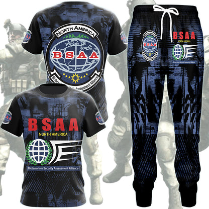 Resident Evil Bioterrorism Security Assessment Alliance (B.S.A.A.) Video Game All Over Printed T-shirt Tank Top Zip Hoodie Pullover Hoodie Hawaiian Shirt Beach Shorts Joggers
