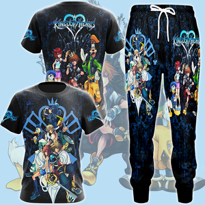 Kingdom Hearts Characters Video Game All Over Printed T-shirt Tank Top Zip Hoodie Pullover Hoodie Hawaiian Shirt Beach Shorts Joggers