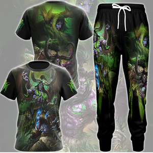 World Of Warcraft Stormrage Brothers - Illidan Stormrage, Malfurion Stormrage Video Game All Over Printed T-shirt Tank Top Zip Hoodie Pullover Hoodie Hawaiian Shirt Beach Shorts Joggers