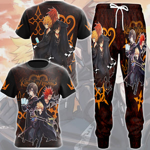 Kingdom Hearts Roxas, Axel and Xion (Sea-salt Ice Cream trio) Video Game All Over Printed T-shirt Tank Top Zip Hoodie Pullover Hoodie Hawaiian Shirt Beach Shorts Joggers