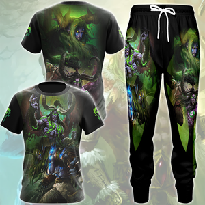 World Of Warcraft Stormrage Brothers - Illidan Stormrage, Malfurion Stormrage Video Game All Over Printed T-shirt Tank Top Zip Hoodie Pullover Hoodie Hawaiian Shirt Beach Shorts Joggers